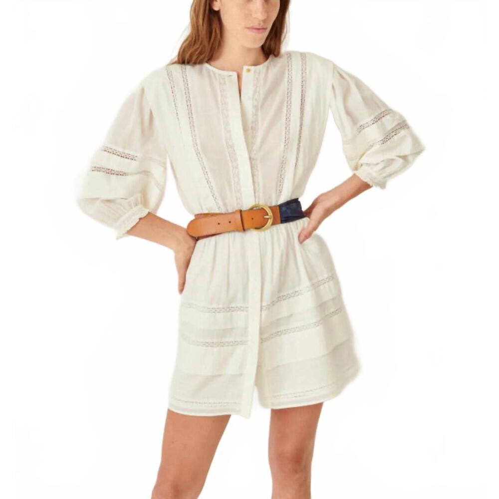 NEW SESSUN claylia dress in white